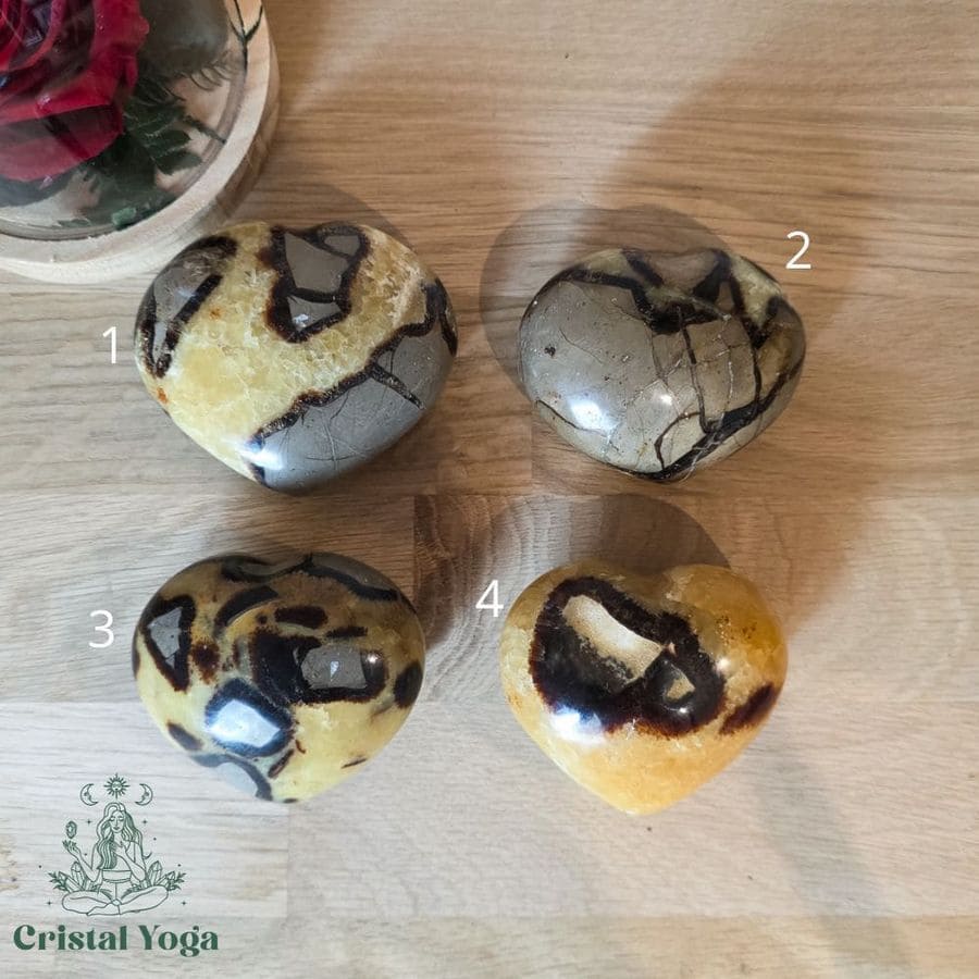Coeur en septaria jaune