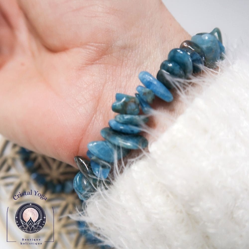 Bracelet en apatite bleue