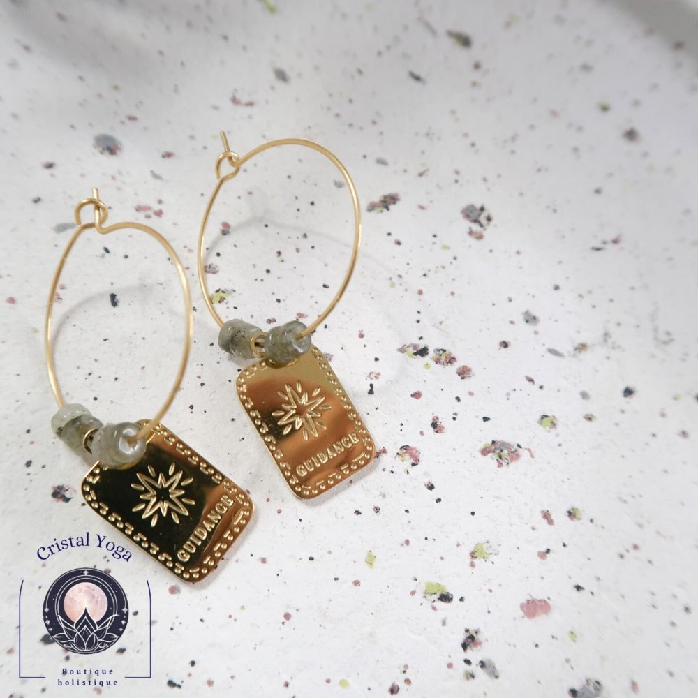 Boucles d'oreilles en acier inoxydable Guidance