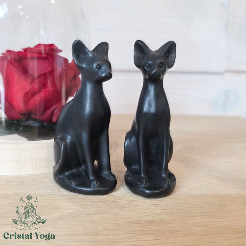 Chat en obsidienne noire