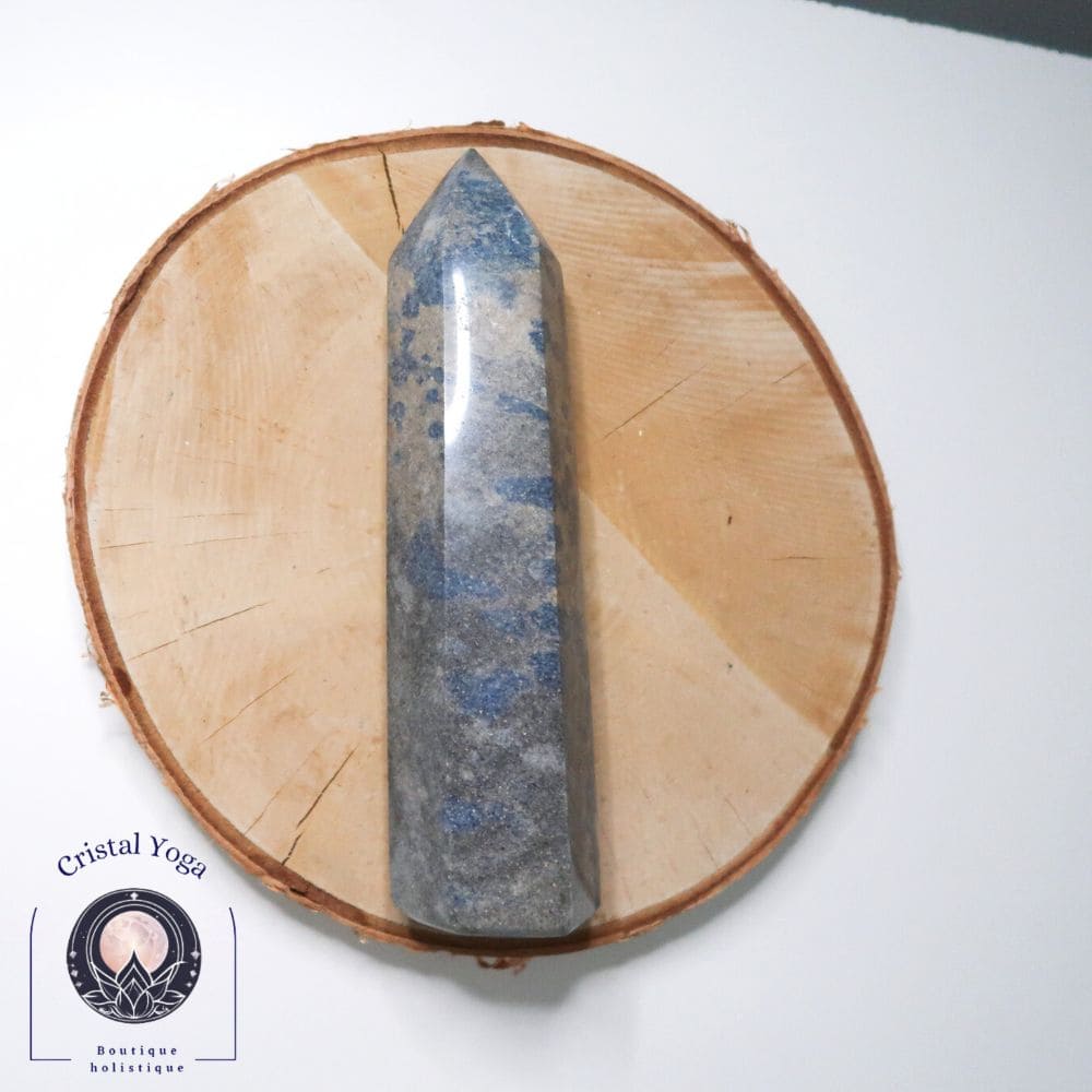 Pointe en quartz lazulite