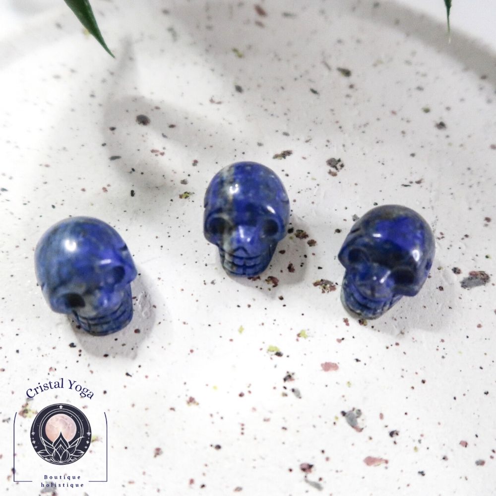 crâne en lapis lazuli