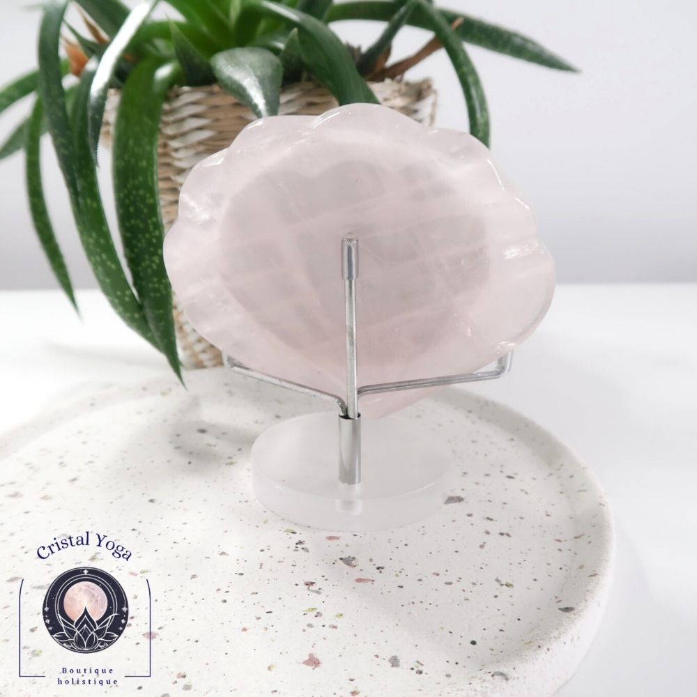 miroir en quartz rose