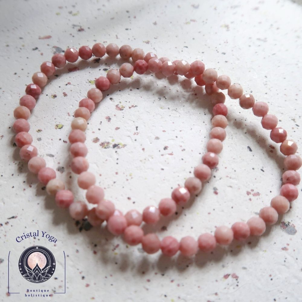 bracelet en rhodonite