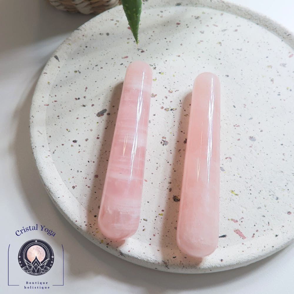 Bâton de massage en quartz rose