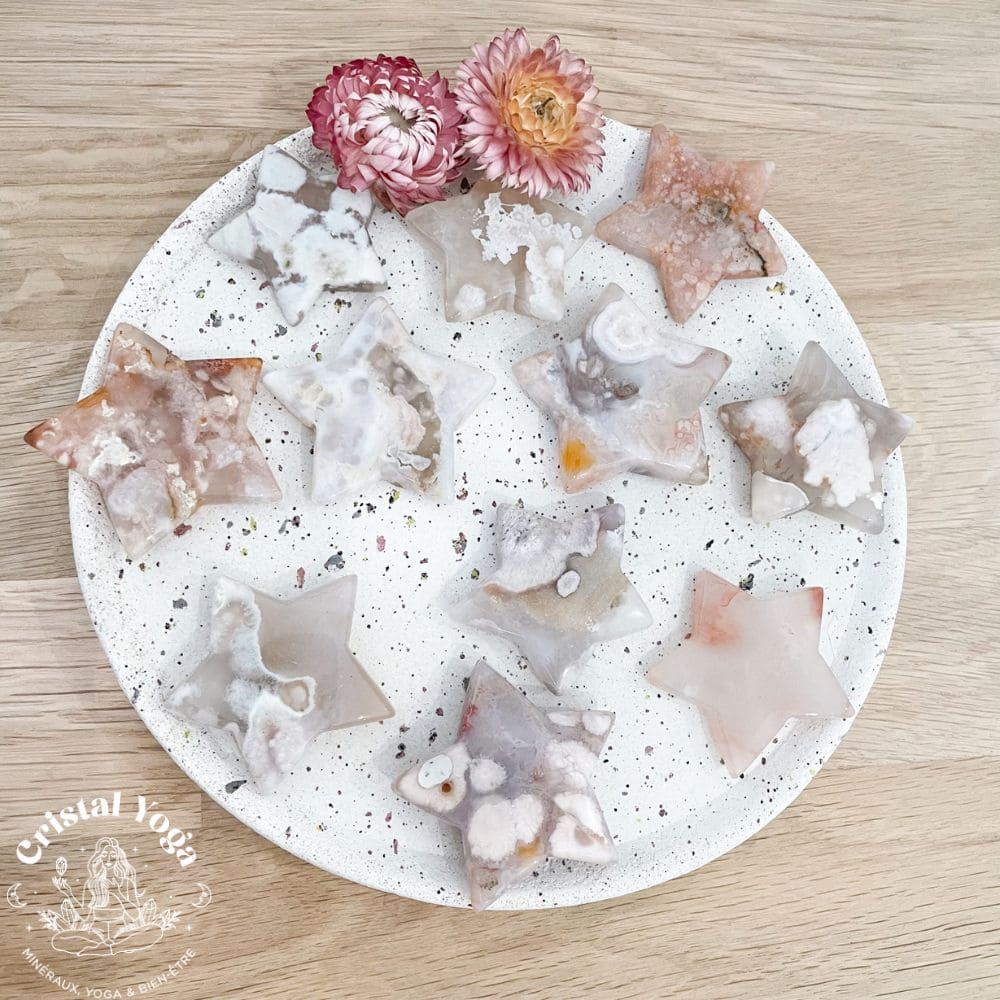 Etoile en agate fleur