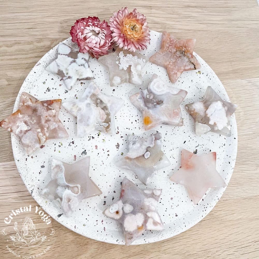 Etoiles en agate fleur
