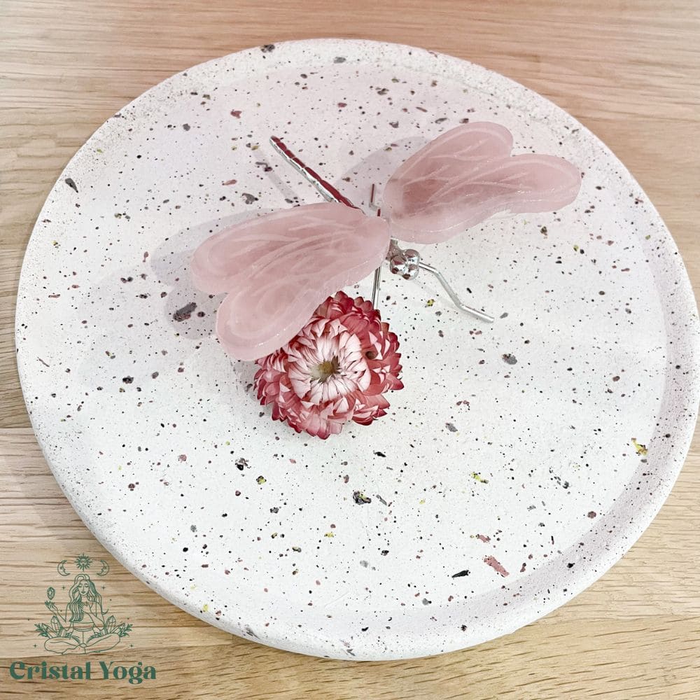 Libellule quartz rose