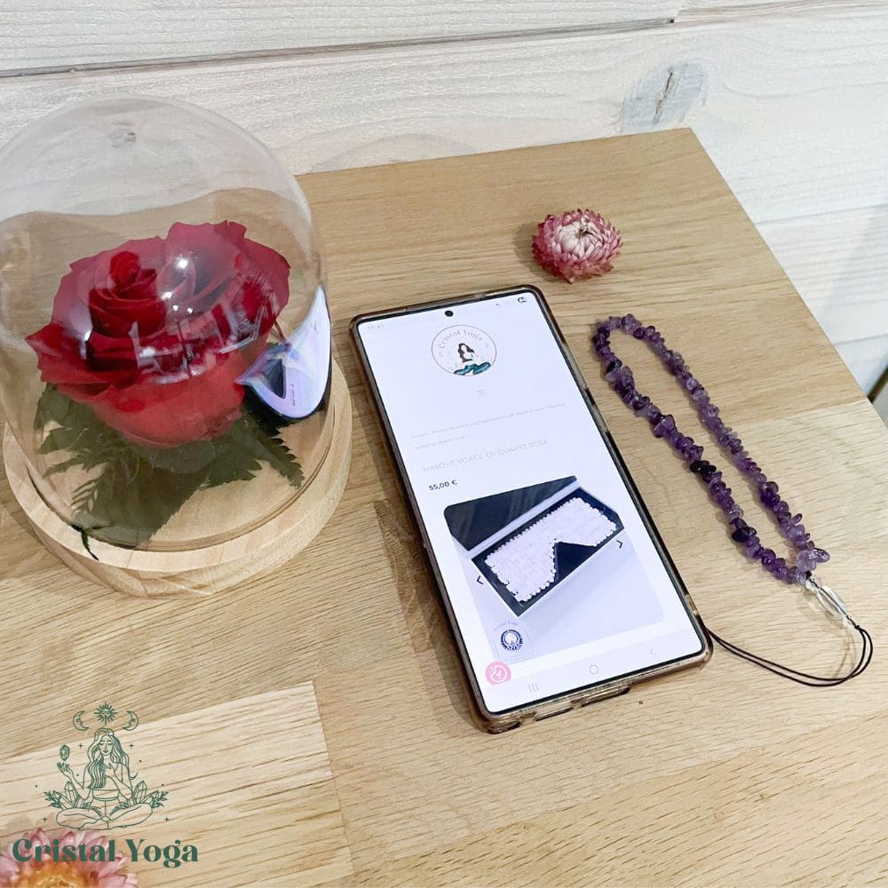 Bijou de téléphone en améthyste