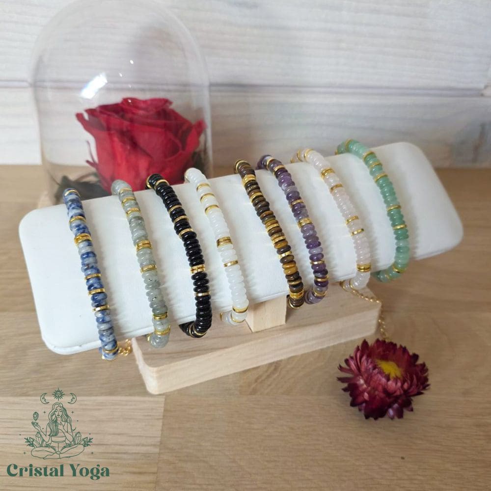 Bracelet avec perles plates