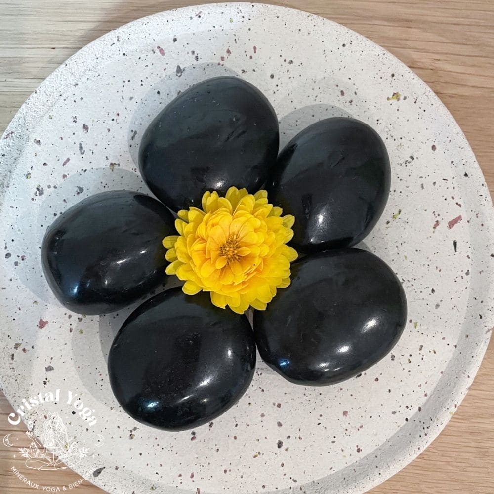 Galet en tourmaline noire