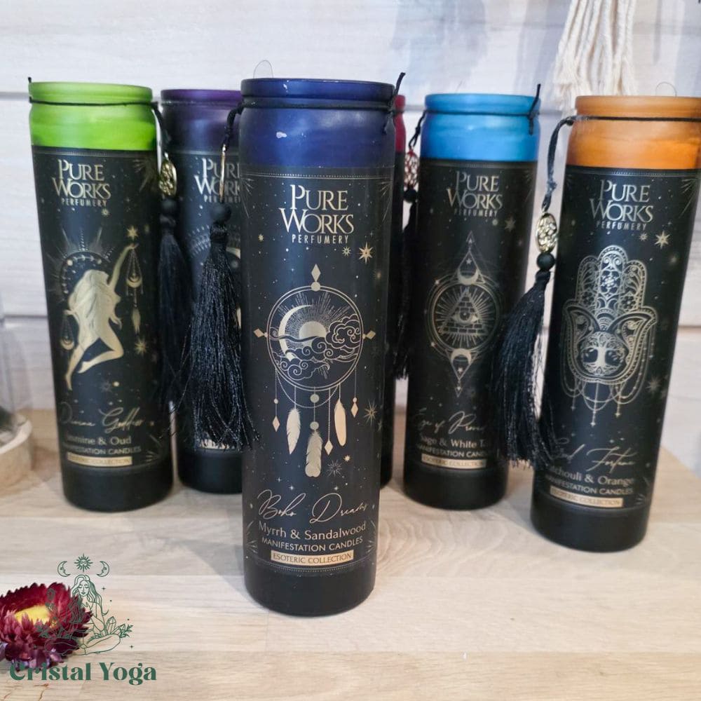 Grande bougie d'intention en verre