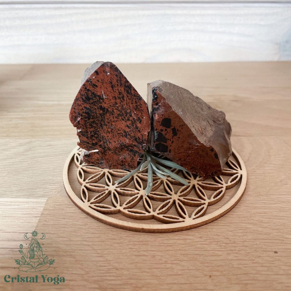 Pierre brute en obsidienne acajou