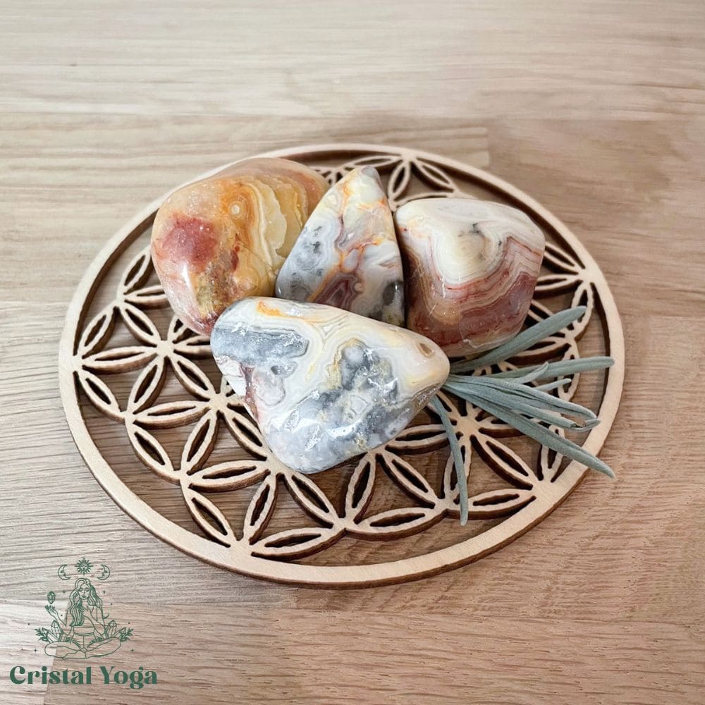 Pierres roulées en agate crazy lace