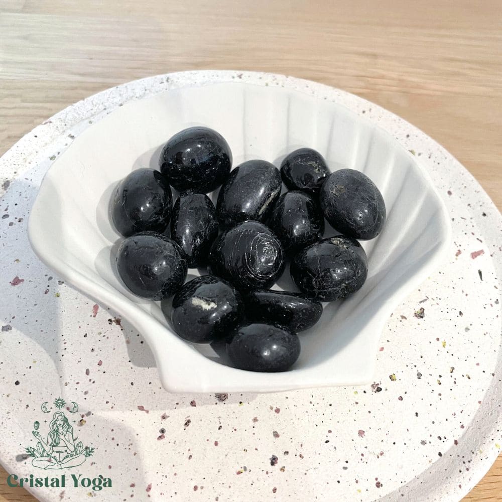 Pierres roulées en tourmaline noire