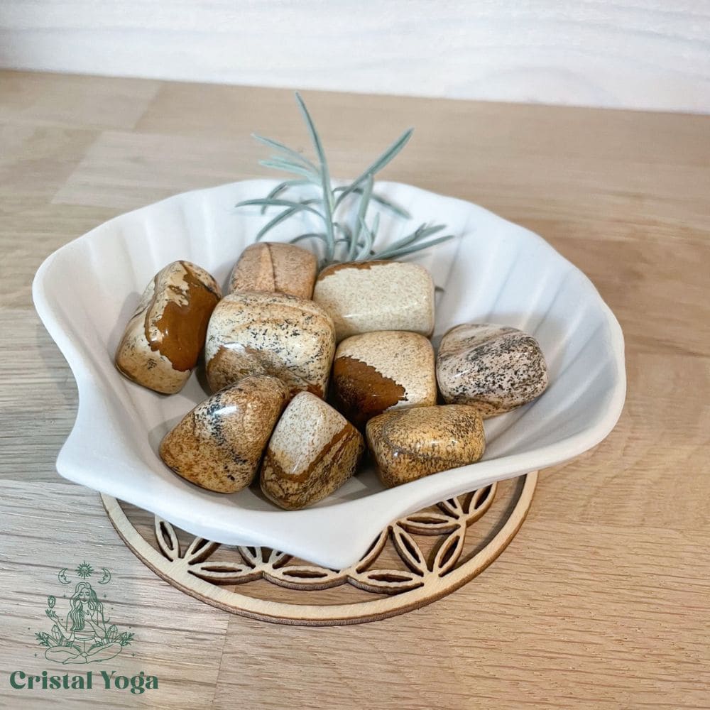 Pierres roulées jaspe paysage