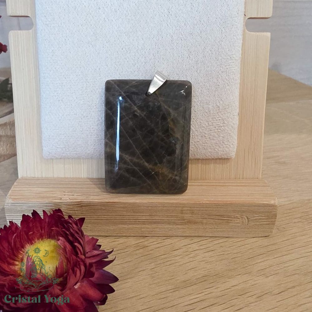 Pendentif en pierre de lune noire