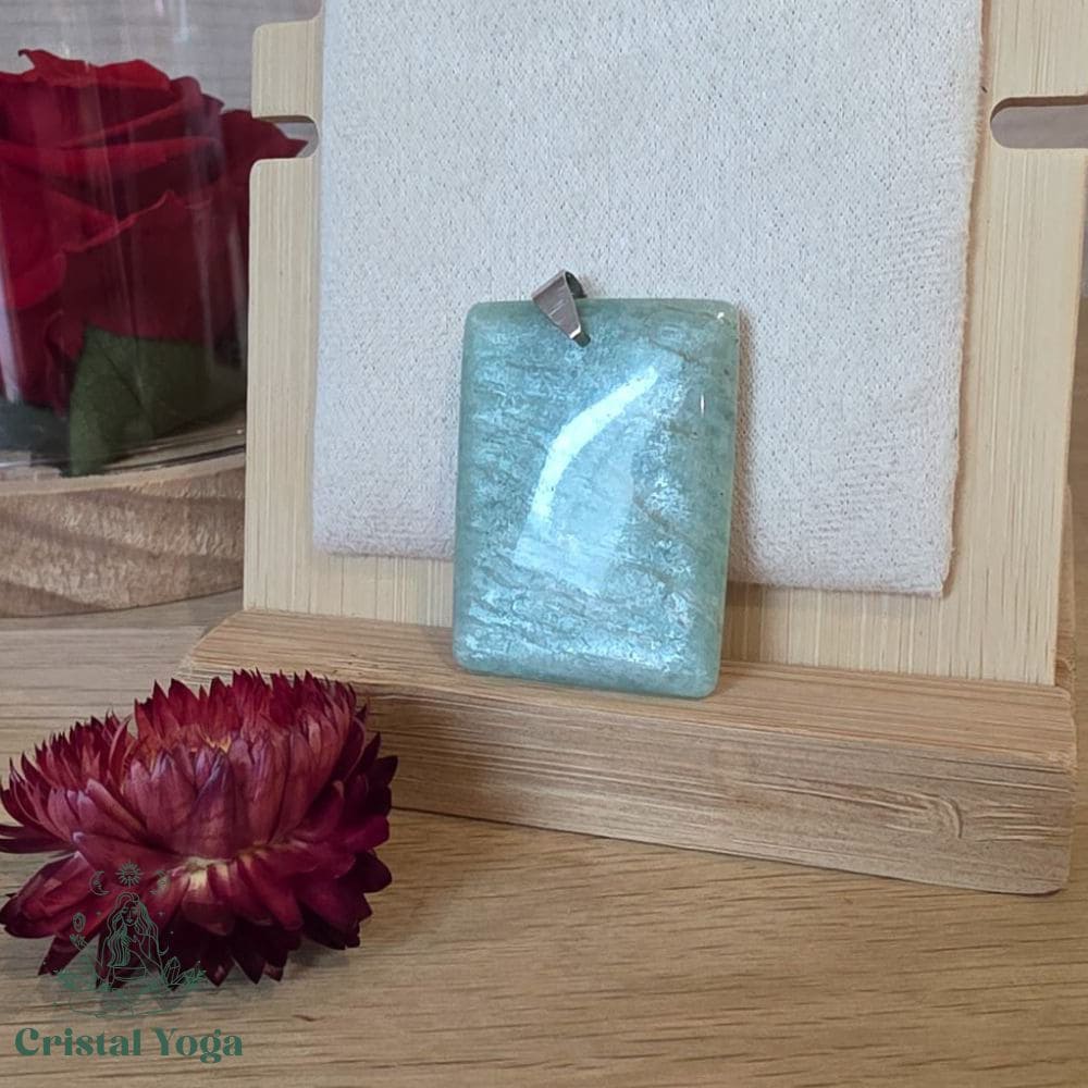 Pendentif rectangle en amazonite