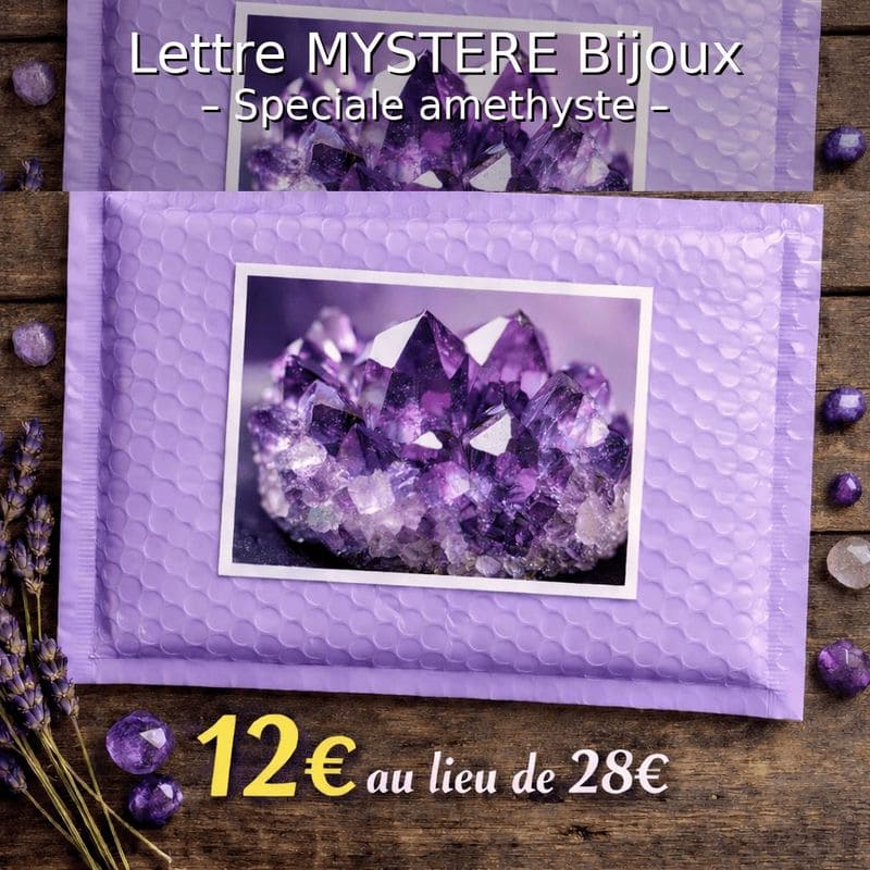 lettre mystère bijoux améthyste
